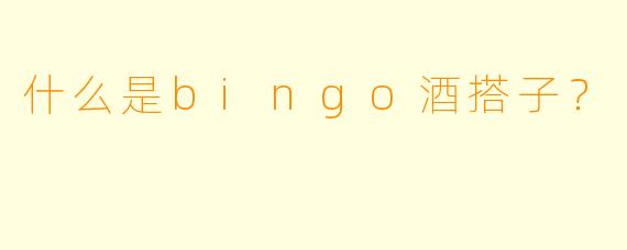 什么是bingo酒搭子？