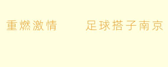 重燃激情  足球搭子南京