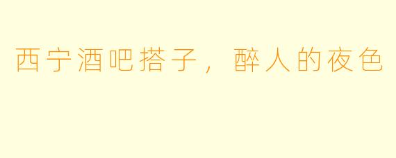 西宁酒吧搭子，醉人的夜色