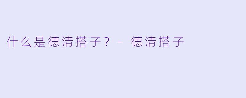什么是德清搭子？