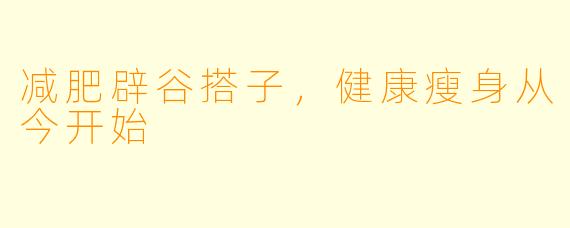减肥辟谷搭子，健康瘦身从今开始