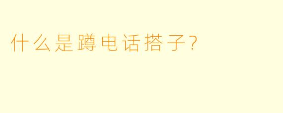 什么是蹲电话搭子?