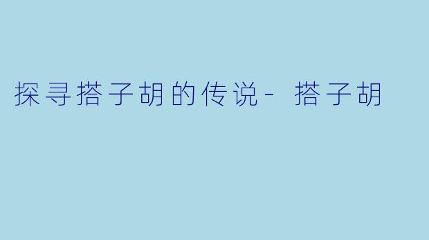 探寻搭子胡的传说-搭子胡