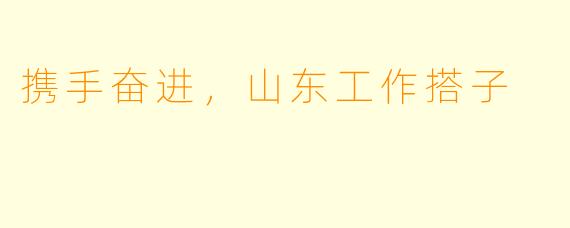 携手奋进,山东工作搭子