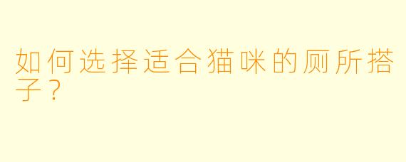 如何选择适合猫咪的厕所搭子?