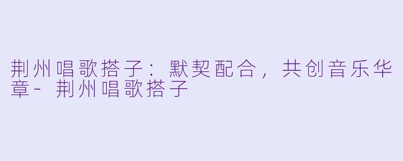 荆州唱歌搭子：默契配合，共创音乐华章-荆州唱歌搭子