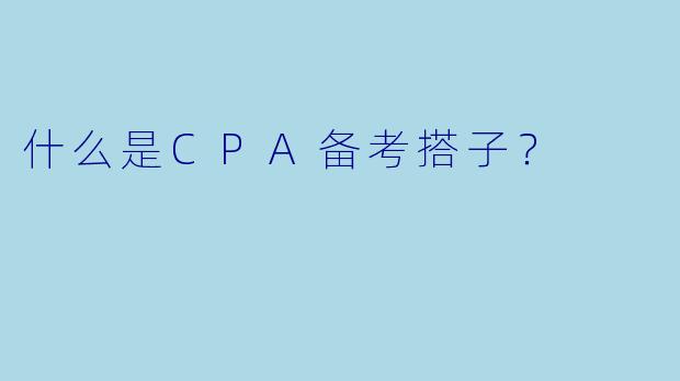 什么是CPA备考搭子？