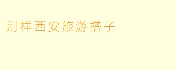 别样西安旅游搭子
