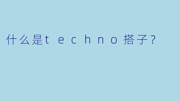 什么是techno搭子？