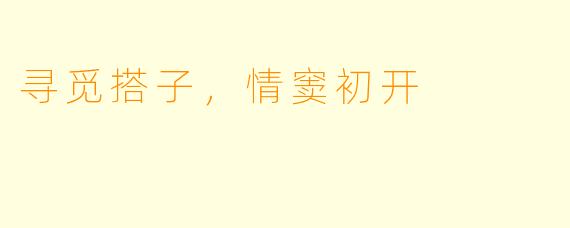 寻觅搭子，情窦初开