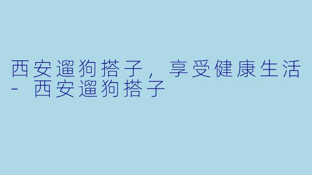 西安遛狗搭子，享受健康生活-西安遛狗搭子