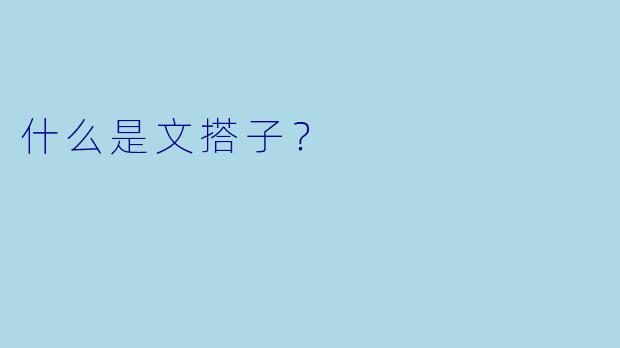 什么是文搭子？