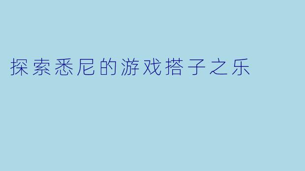 探索悉尼的游戏搭子之乐