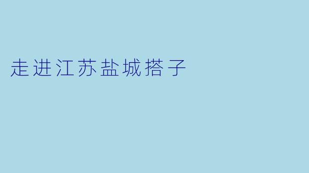 走进江苏盐城搭子