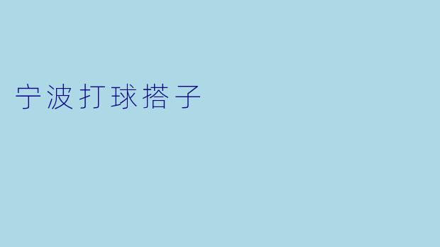 宁波打球搭子