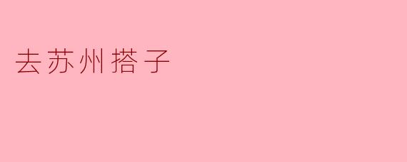 寻找搭子的苏州之旅
