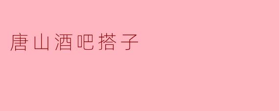 唐山酒吧搭子