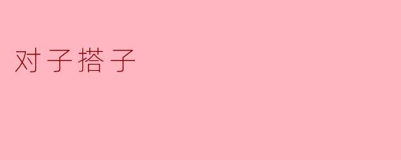 什么是对子搭子？