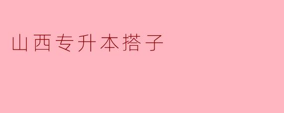 山西专升本搭子是什么意思？