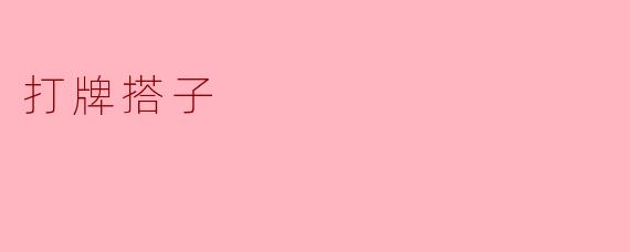 打牌搭子