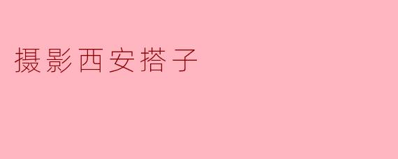 摄影西安搭子