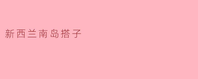 新西兰南岛搭子:探索自然奇迹之旅