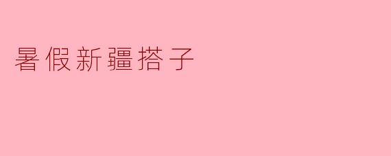 暑假新疆搭子