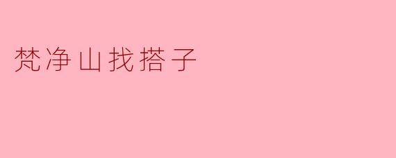 梵净山找搭子
