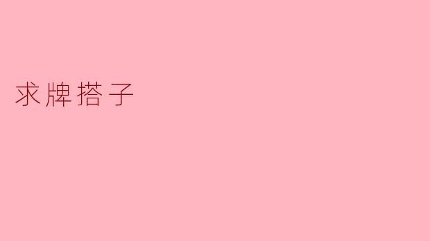 求牌搭子