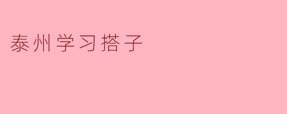 泰州学习搭子
