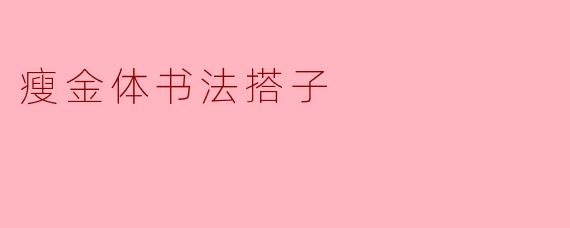 瘦金体书法搭子