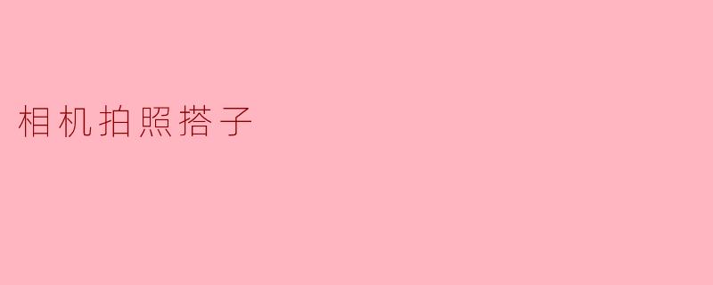相机拍照搭子