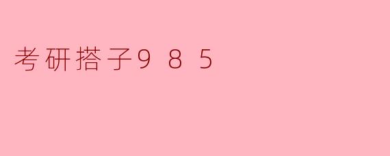 考研搭子985是什么意思呢？