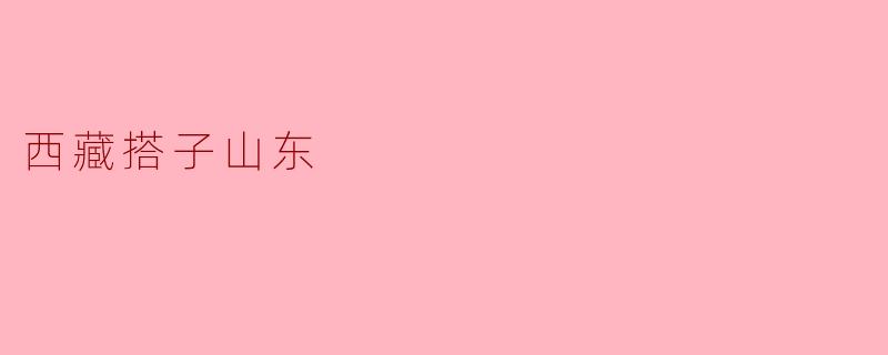 西藏搭子山东是什么意思？