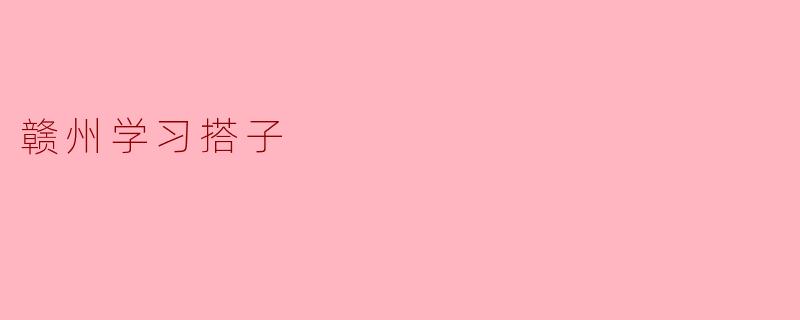 什么是赣州学习搭子？