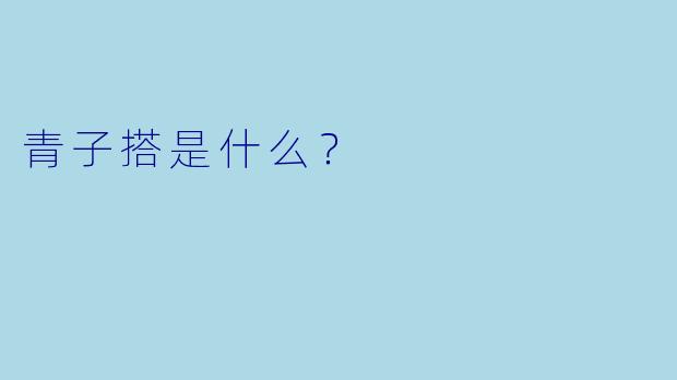 青子搭是什么？