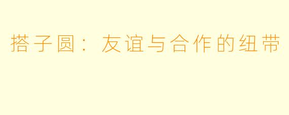 搭子圆:友谊与合作的纽带