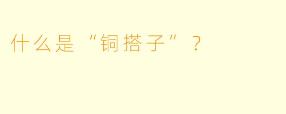 什么是“铜搭子”？