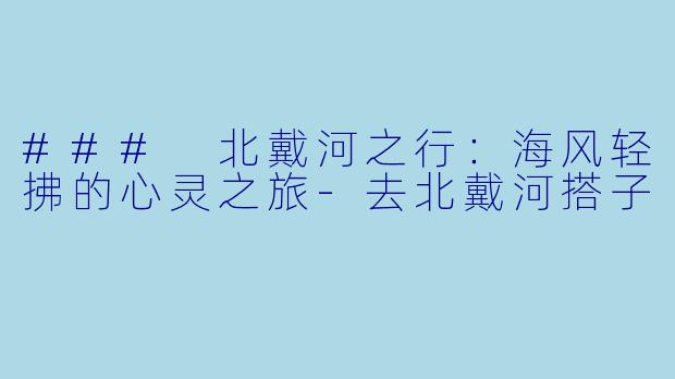 ### 北戴河之行：海风轻拂的心灵之旅-去北戴河搭子