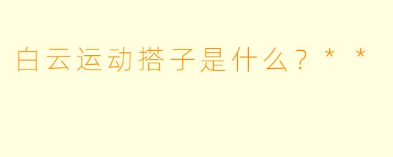 白云运动搭子是什么？**