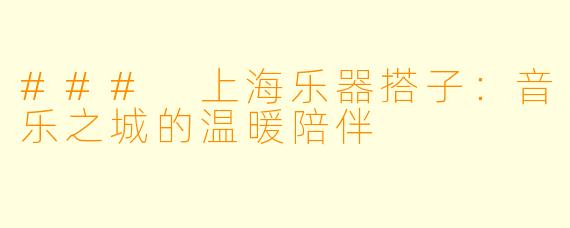 ### 上海乐器搭子：音乐之城的温暖陪伴