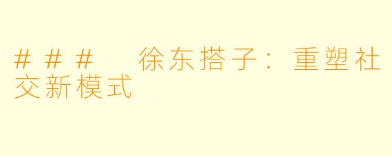 ### 徐东搭子：重塑社交新模式