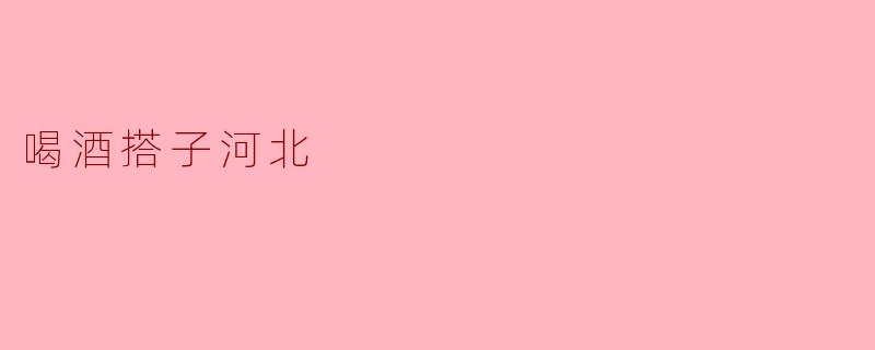 喝酒搭子河北