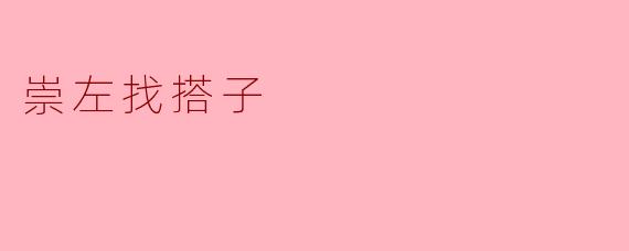 崇左找搭子