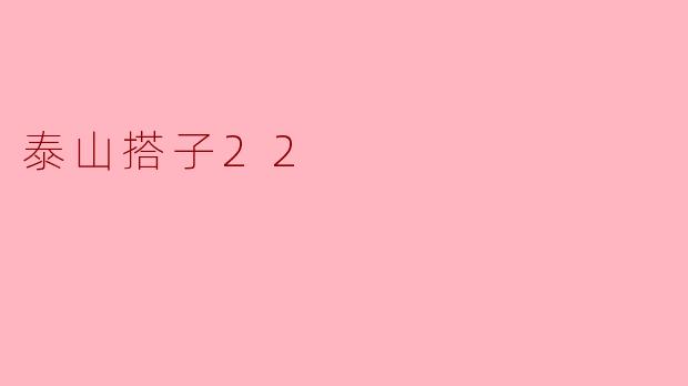 泰山搭子22