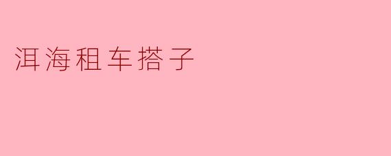 洱海租车搭子