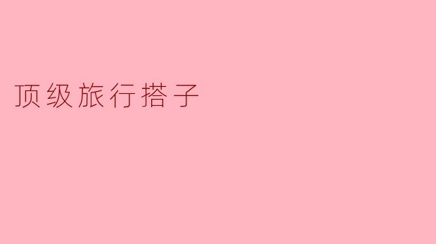 什么是“顶级旅行搭子”,他们的特点是什么?