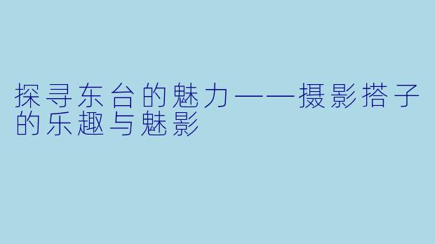 探寻东台的魅力——摄影搭子的乐趣与魅影