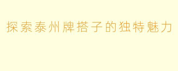 探索泰州牌搭子的独特魅力