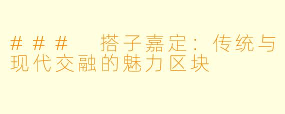 ### 搭子嘉定：传统与现代交融的魅力区块